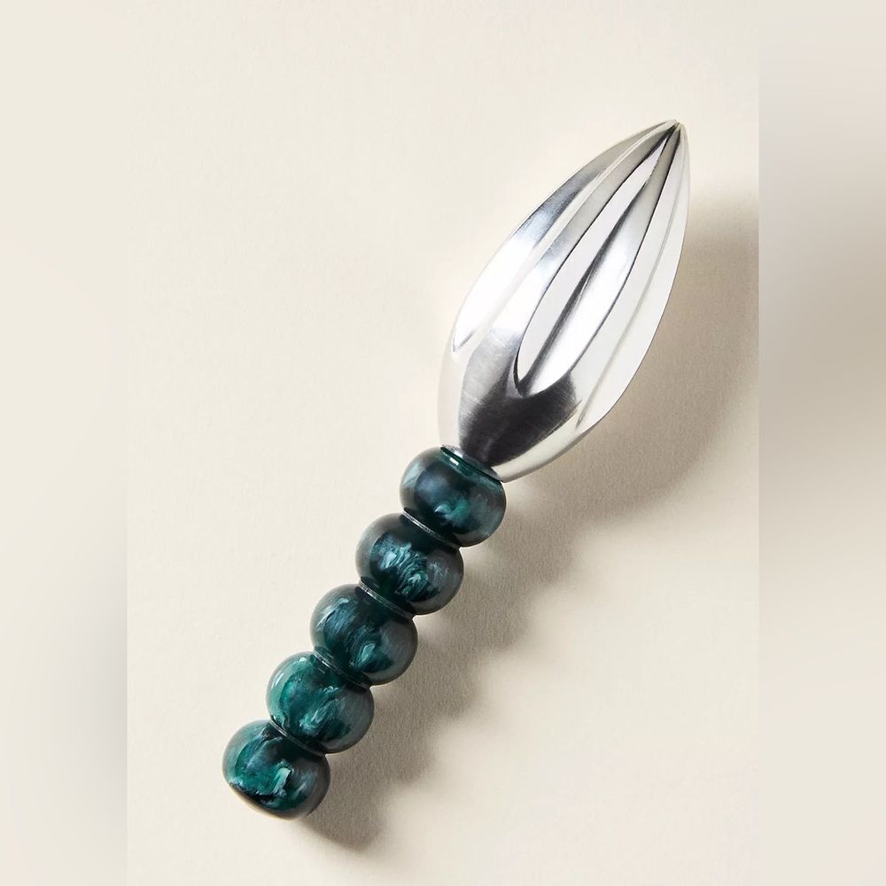❤️ ANTHROPOLOGIE NWT Silver and Green Citrus Reamer